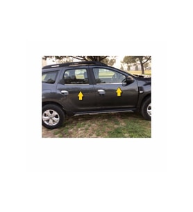 Dacia Duster Krom Cam Çıtası 4 parça 2018-2023 Paslanmaz Çelik
