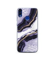 Mor Kumsal Tasarımlı Süper Şeffaf Silikon Telefon Kılıfı Huawei Honor 8c