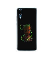 Baby Groot Tasarım Süper Şeffaf Silikon Telefon Kılıfı Huawei P20 