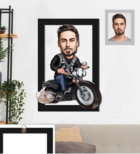 Kişiye Özel Erkek Karikatürlü 3D Ahşap Tablo 30x47 Model-6