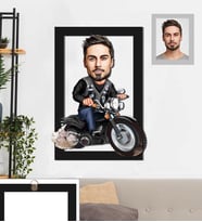 Kişiye Özel Erkek Karikatürlü 3D Ahşap Tablo 30x47 Model-6