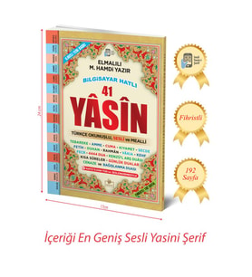 Sesli Yasini Şerif Türkçe Fihristli Orta Boy - Merve Yayınları