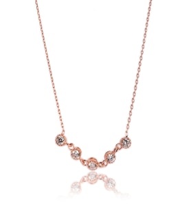 Beyaz Safirli Zincir Kolye - Rose