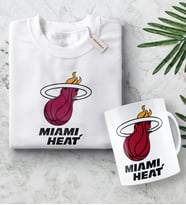 NBA Miami Heat Beyaz Tişört ve Kupa Seti (Model 1)