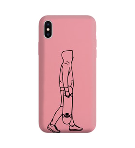 Iphone Xs Çizgi Tasarımlı Pudra Lansman Telefon Kılıfı