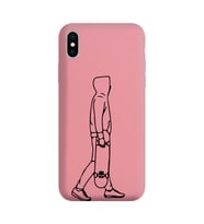 Iphone Xs Çizgi Tasarımlı Pudra Lansman Telefon Kılıfı
