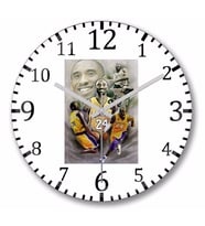 Kobe  Bryant  Duvar Saati Bombeli Gercek Cam