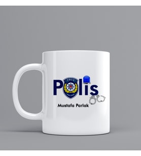 Polisler İçin Hediye Kupa Bardak Kişiye Özel Hediye W38