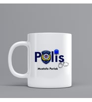 Polisler İçin Hediye Kupa Bardak Kişiye Özel Hediye W38