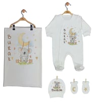 Pia Baby Gl 1911-03 İsme Özel Battaniyeli Tulum Set