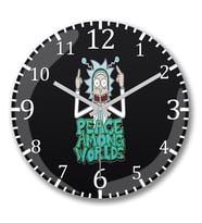 Peace Among Worlds Duvar Saati Bombeli Gercek Cam