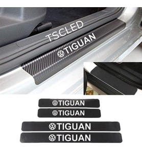 Volkswagen Tiguan Karbon Kapı Eşiği Koruma Sticker (4 Adet)