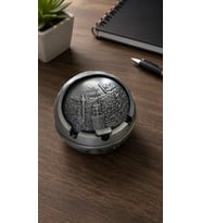 Dekoratif Metal Küllük Kapaklı Retro Masaüstü Küllük 7.5 cm Açılır Kapanır