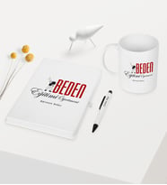 BK Gift Kişiye Özel Beden Eğitimi Öğretmeni Temalı Beyaz Defter Kalem Kupa Seti - 1