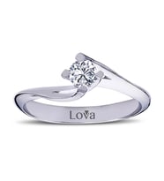 Lova F Renk 0,24 Karat Pırlanta Tektaş Yüzük - 1050084