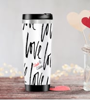 BK Gift Kişiye Özel Sevgililer Günü Temalı Çelik Termos Bardak - 72
