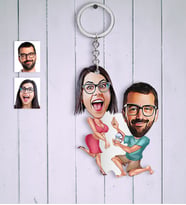 BK Gift Kişiye Özel Benimle Evlenir Misin Karikatür Anahtarlık