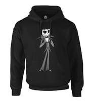 Jack Skellington - The Nightmare Siyah Erkek Fermuarsız Kapşonlu