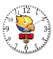 Brawl Stars Crow    Duvar  Saati  Bombeli Gercek Cam