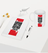 BK Gift Kişiye Özel Dünyanın En İyi Öğretmeni Temalı Beyaz Defter Kalem Kupa Seti - 1
