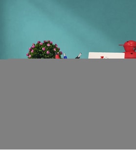 Mesajlı Zihin Engelliler Sınıfı Öğretmeni Ahşap Altlıklı Fincan Kalemlik ve Dekoratif Taş Baskı Hediye Seti