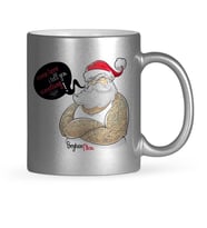 BK Gift Kişiye Özel Noel Baba Mutlu Yıllar Gümüş Yaldızlı Kupa Bardak  5