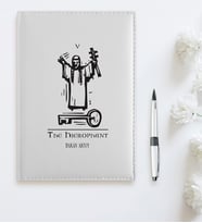 BK Gift Kişiye Özel Tarot The Hierophant Aziz Beyaz 2024 Deri Ajanda