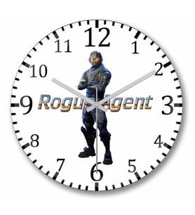 Fortnite Rogue Agent  Duvar Saati Bombeli Gercek Cam