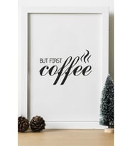 But First Coffee Ahşap 24x33 cm Tasarım Çerçeve