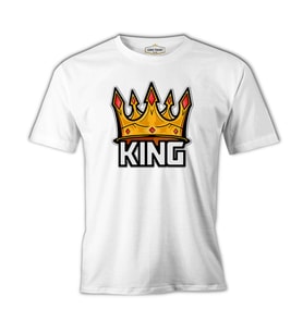 Big Size King Beyaz Erkek Tshirt