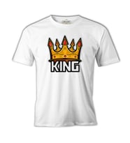 Big Size King Beyaz Erkek Tshirt