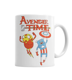 Adventure Time Captain America Iron Man Jake Finn Kupa Bardak