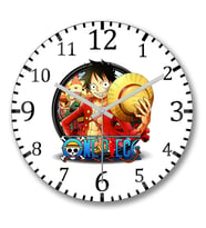 One Piece Duvar Saati Bombeli Gercek Cam