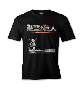 Attack on Titan  Siyah Erkek Tshirt