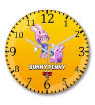 Brawl Stars Bunny  Penny Duvar Saati Bombeli Gercek Cam