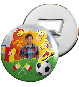 Sarı Kırmızı Konsept Açacaklı Magnet Kişiye Özel