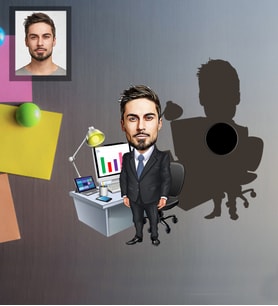 Kişiye Özel Öğretmen Karikatürlü Ahşap Magnet Bay-15