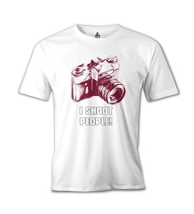 I Shoot People Beyaz Erkek Tshirt