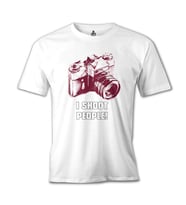 I Shoot People Beyaz Erkek Tshirt