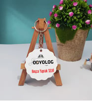 Odyolog Ahşap Anahtarlık