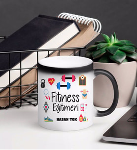 Fitness Eğitmeni Kupa Bardağı Sihirli (Beyaz)