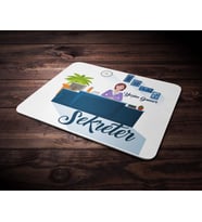 Kişiye Özel Sekreter Tasarımlı Mouse Pad (Renksiz)