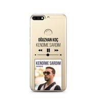 Oğuzhan Koç Mp3 Tasarımlı Süper Şeffaf Silikon Telefon Kılıfı Huawei Honor 7c-Y7