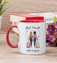 Best Friends İki İsimli Kırmızı Kupa Bardak