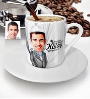 BK Gift Kişiye Özel Bay Mühendis Karikatür Türk Kahvesi Fincanı  1