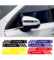 Citroen C1 ayna sticker etiket şerit - spor tuning görünüm 1pakette 4 renk