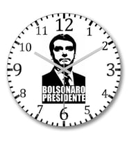 Bolsonaro Presidente Duvar Saati Bombeli Gercek Cam