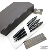 Scrikss 35 3'lü Set Siyah Deri Ahşap Kutulu  Dolma Kalem + Tükenmez Kalem + Versatil Kalem Set  Scrikss Kalem  İsme Özel Kalem  Hediyelik Kalem