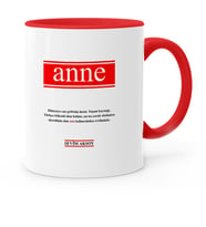 BK Gift Kişiye Özel Anne Anlamı Kırmızı Kupa Bardak  2