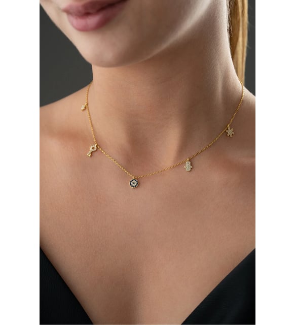 Silvano Jewelry 925 Ayar Gümüş Şans Kolyesi